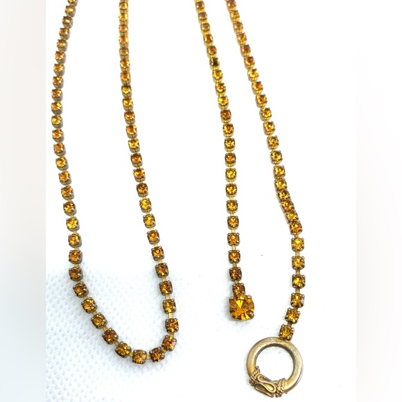 VINTAGE Rhinestone Lariat - Picture 2 of 3